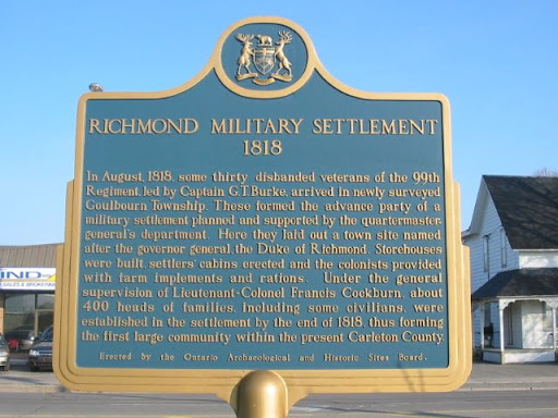 In August, 1818, some thirty disbanded veterans of the 99th Regiment, led by Captain G.T. Burke, arrived in newly surveyed Goulbourn Township. These formed the advanced party of a military...