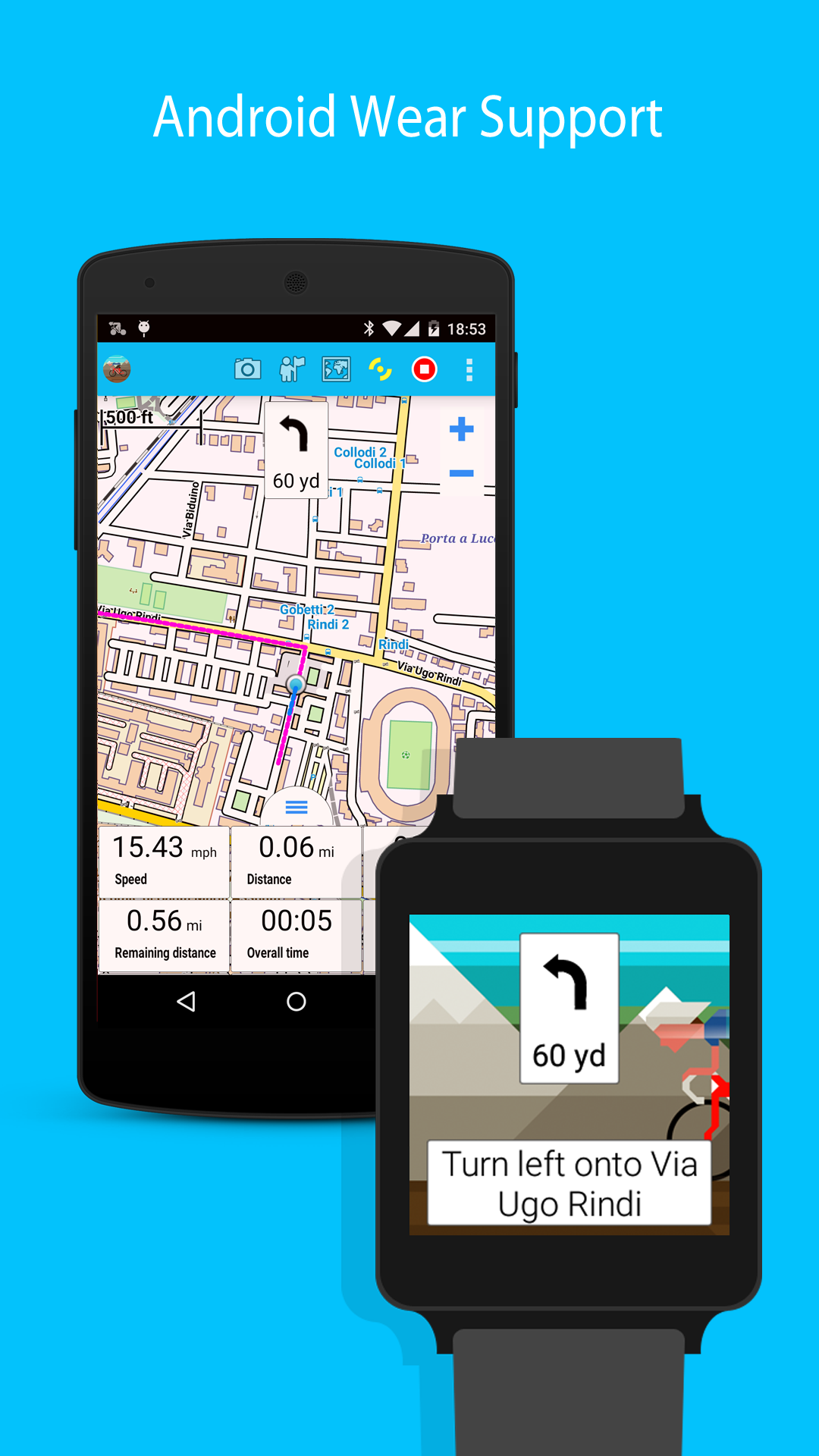 Android application BikeComputer Pro screenshort