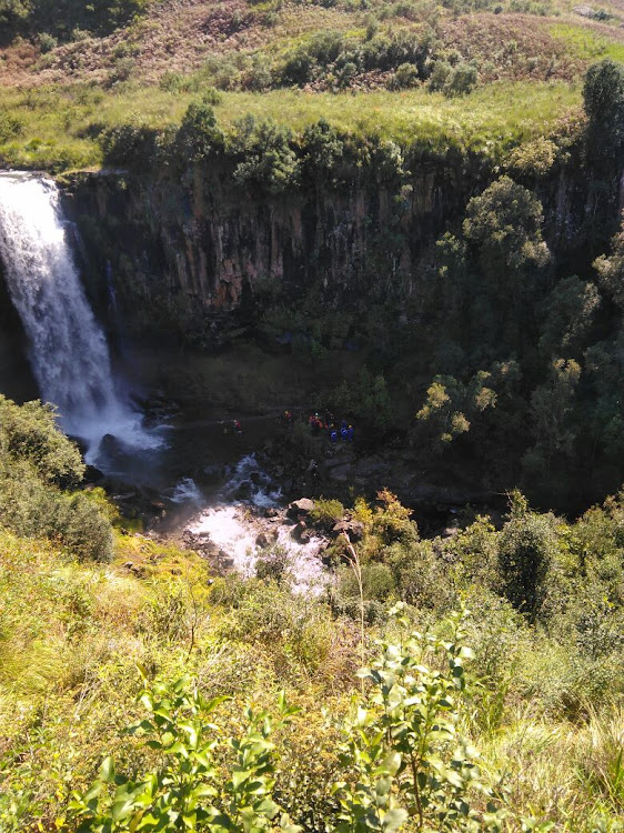 Police search and rescue divers recover the body of an actor who plunged 40 metres to his death on Thursday.