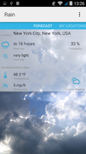 Rain: Rainfall &amp; Rainforecast screenshot for Android