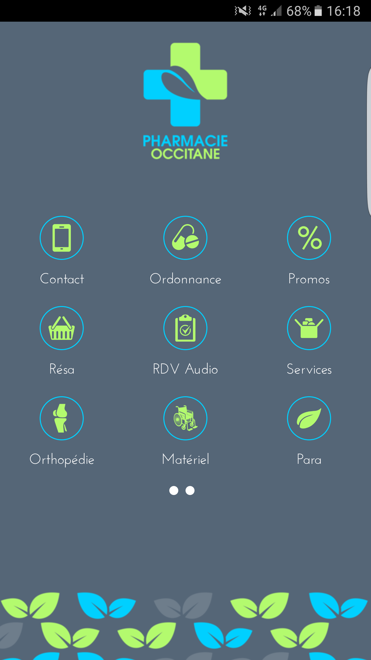 Android application Pharmacie Occitane screenshort