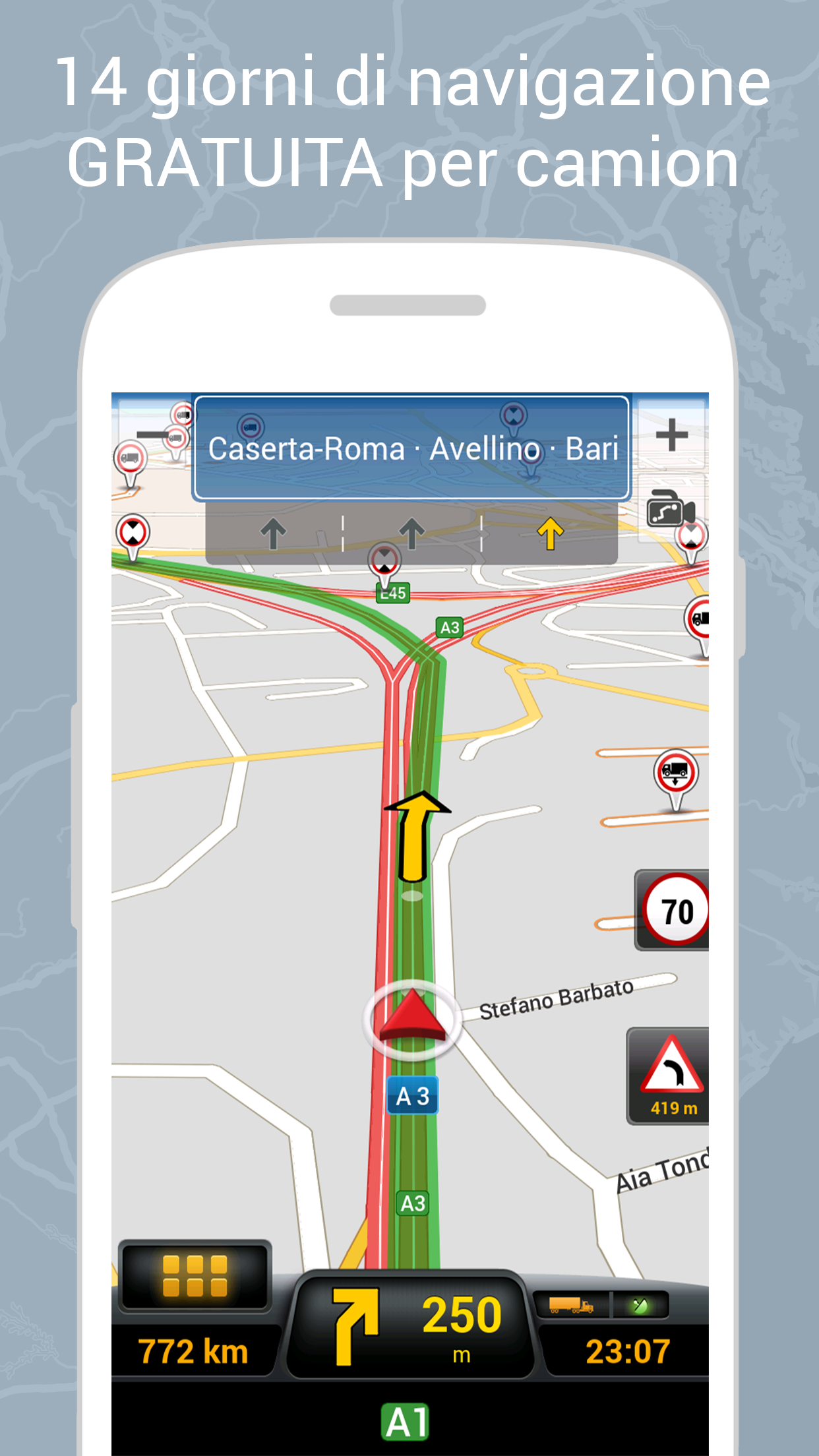 Android application CoPilot Truck GPS screenshort
