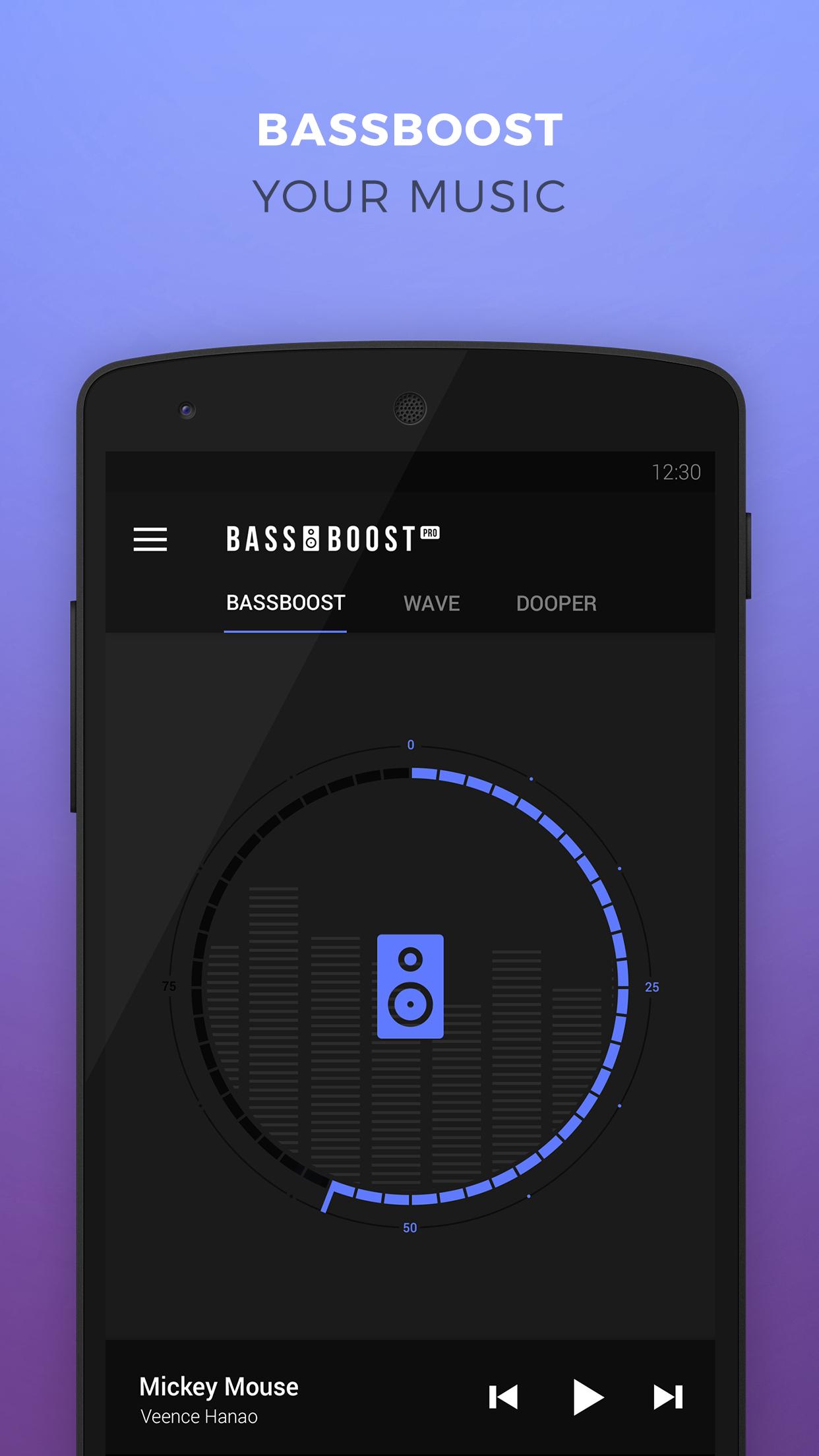 Android application Bass Booster PRO - Music EQ screenshort