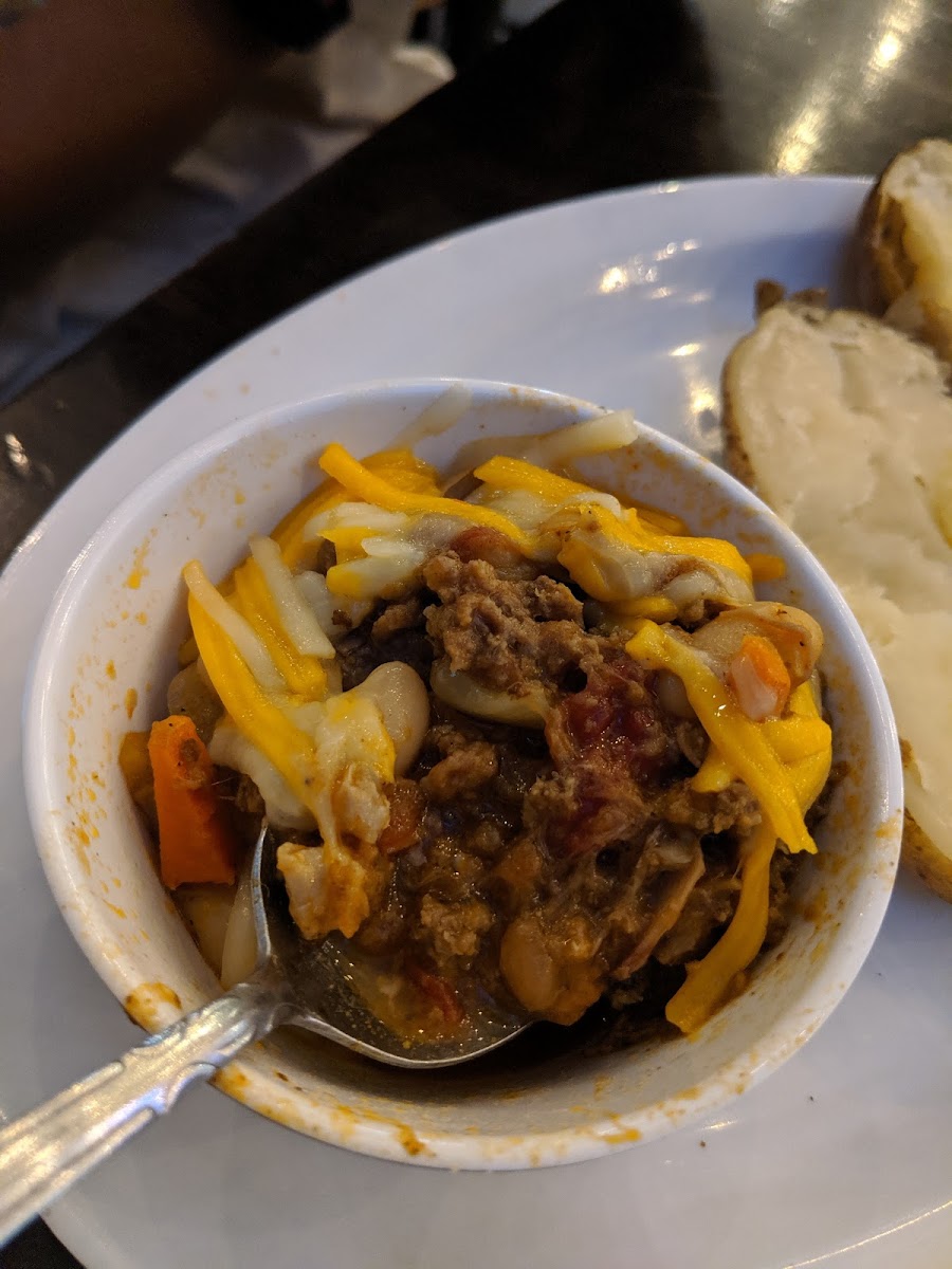 Pulled pork chili (Amazing over a baked potato the second day!)