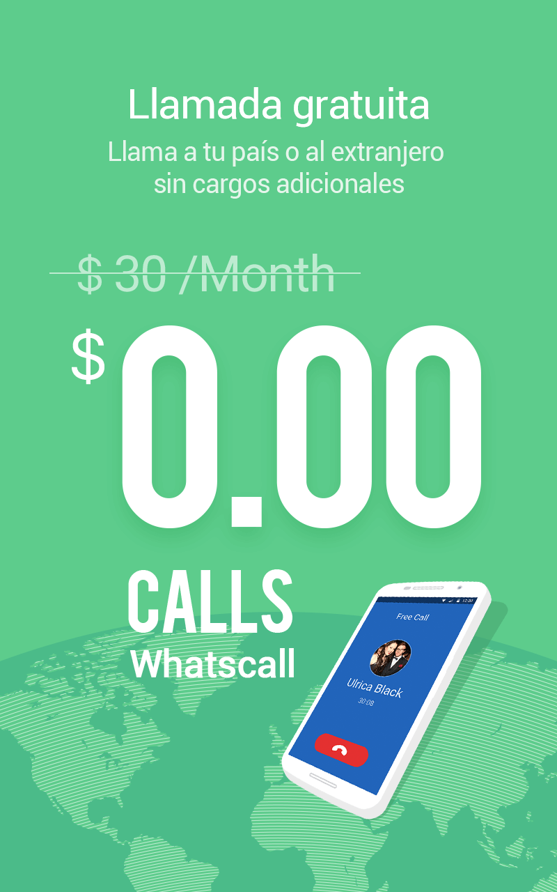 Android application WhatsCall - FREE Global Calls screenshort