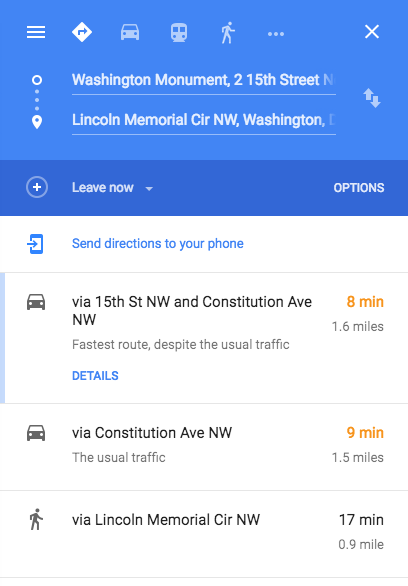 Report incorrect driving directions screenshot 1