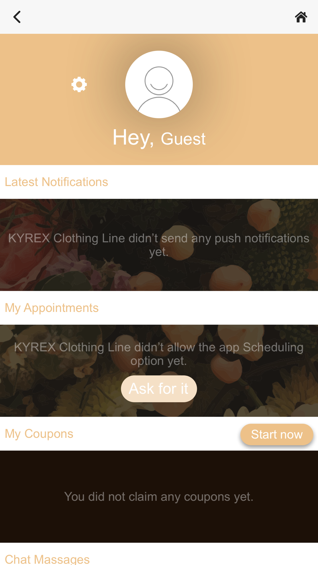 Android application KYREX Clothing Line screenshort