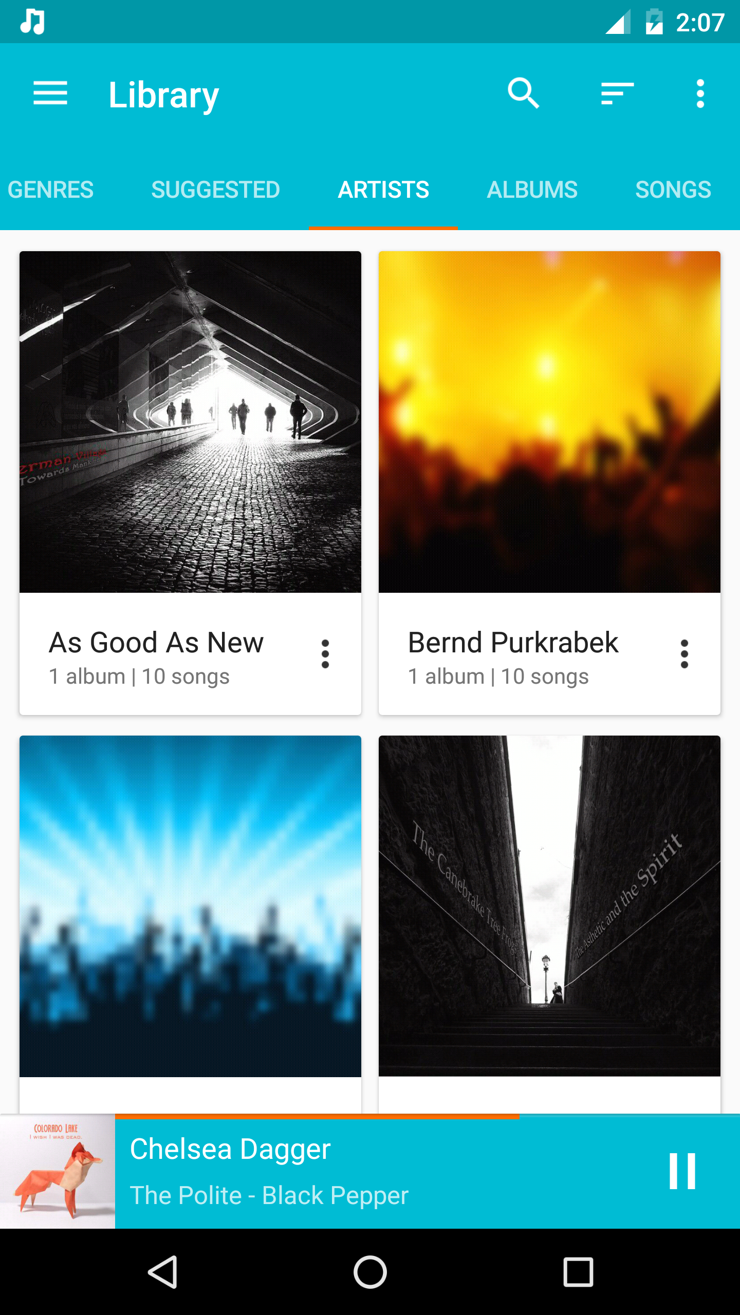 Android application Shuttle+ Music Player screenshort
