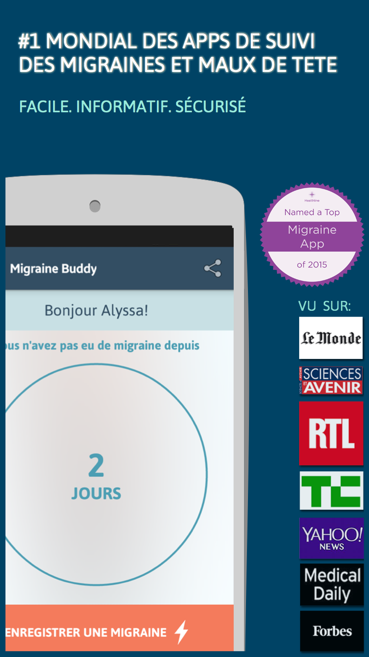 Android application Migraine Buddy: Track Headache screenshort