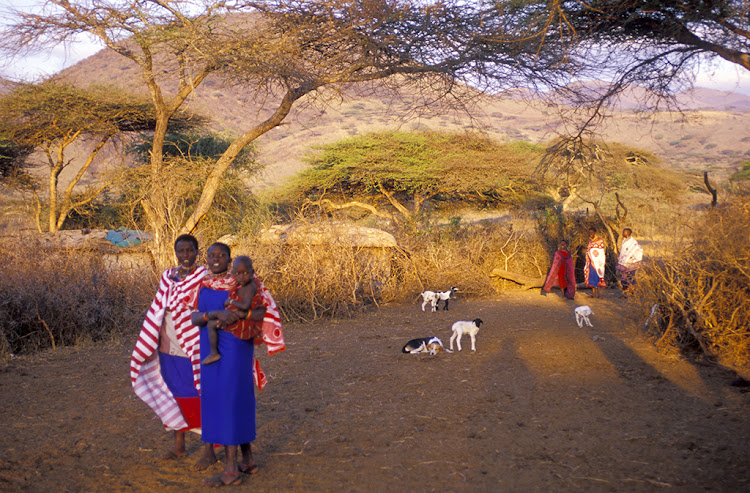 Maasai family at Chyulu Hills