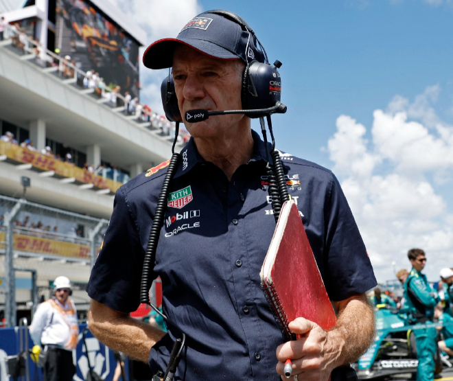 Red Bull Racing's chief technology officer Adrian Newey will now concentrate on the RB17 until his departure early in 2025. Picture: REUTERS/Marco Bello