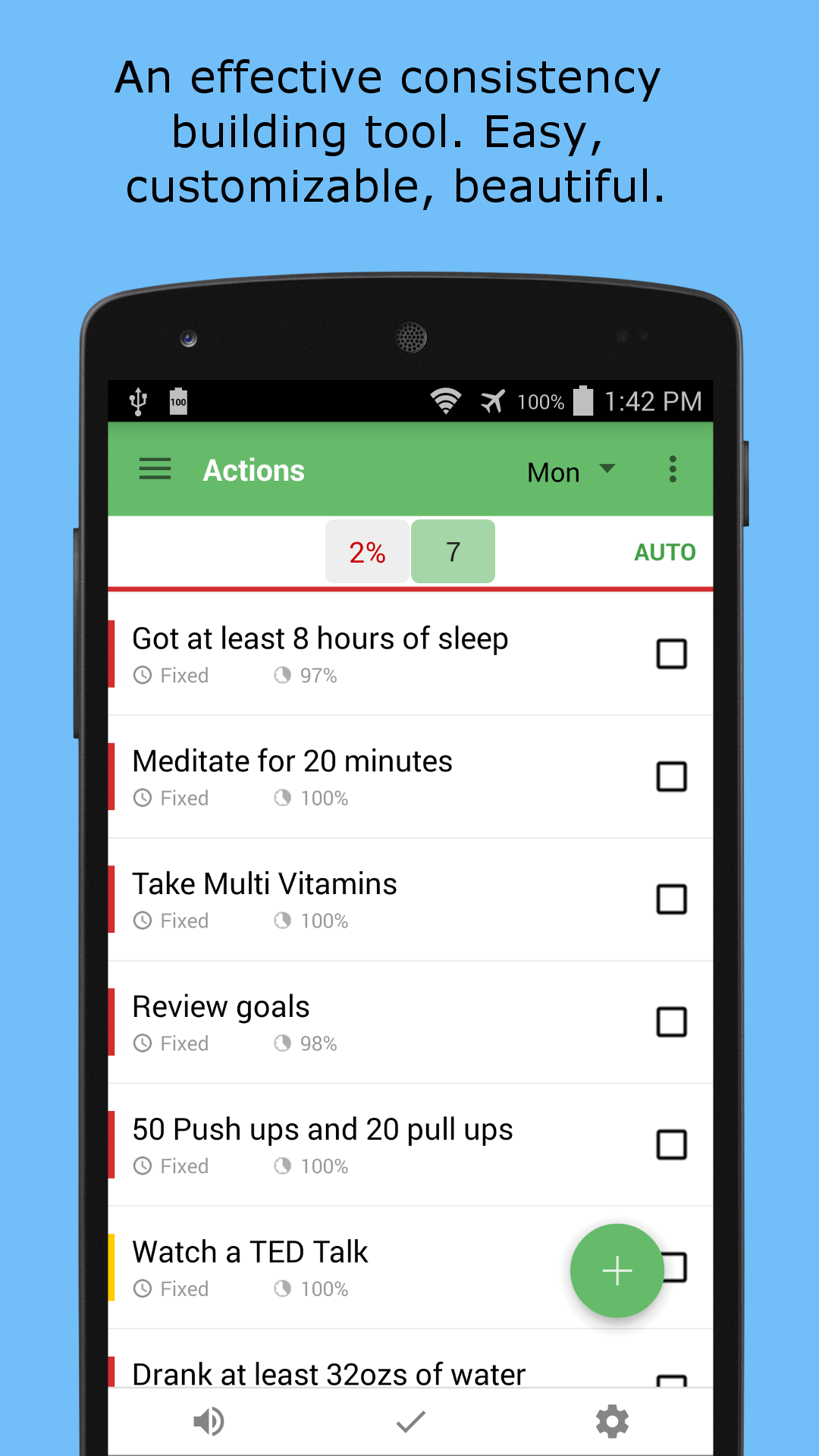 Android application List-Daily Success Checklist+ screenshort