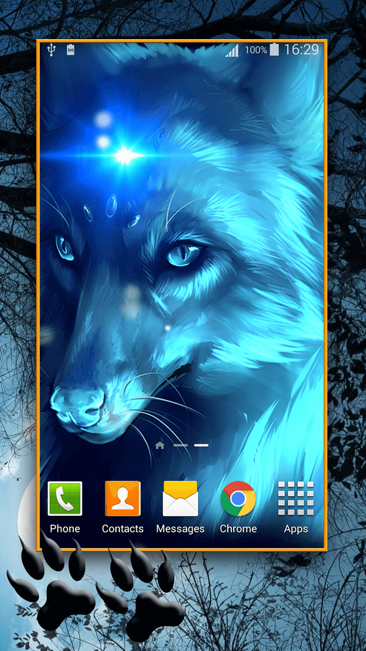 Android application Wolf Live Wallpaper HD screenshort