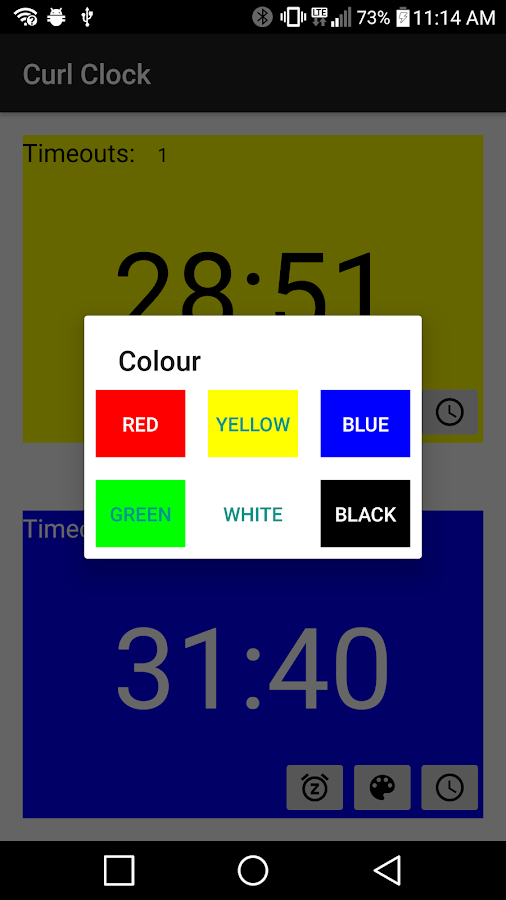 Curl Clock — приложение на Android