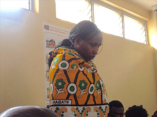 A file photo of Gladys Wamaitha during the hearing of the case at Nakuru law courts. /JOSEPH KIIR
