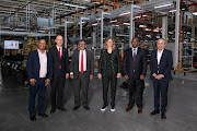 Nelson Mandela Bay mayor Gary van Niekerk; German ambassador to South Africa Andreas Peschke; minister of trade, industry and competition Ebrahim Patel; Volkswagen Group Africa chairperson and MD Martina Biene; Eastern Cape premier Lubabalo Mabuyane; Volkswagen Group Africa production director Ulrich Schwabe.