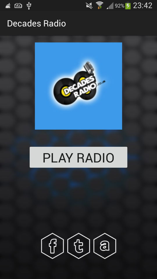 Android application Decades Radio screenshort