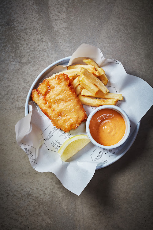 Fish and Chips with Marie Rose sauce.
