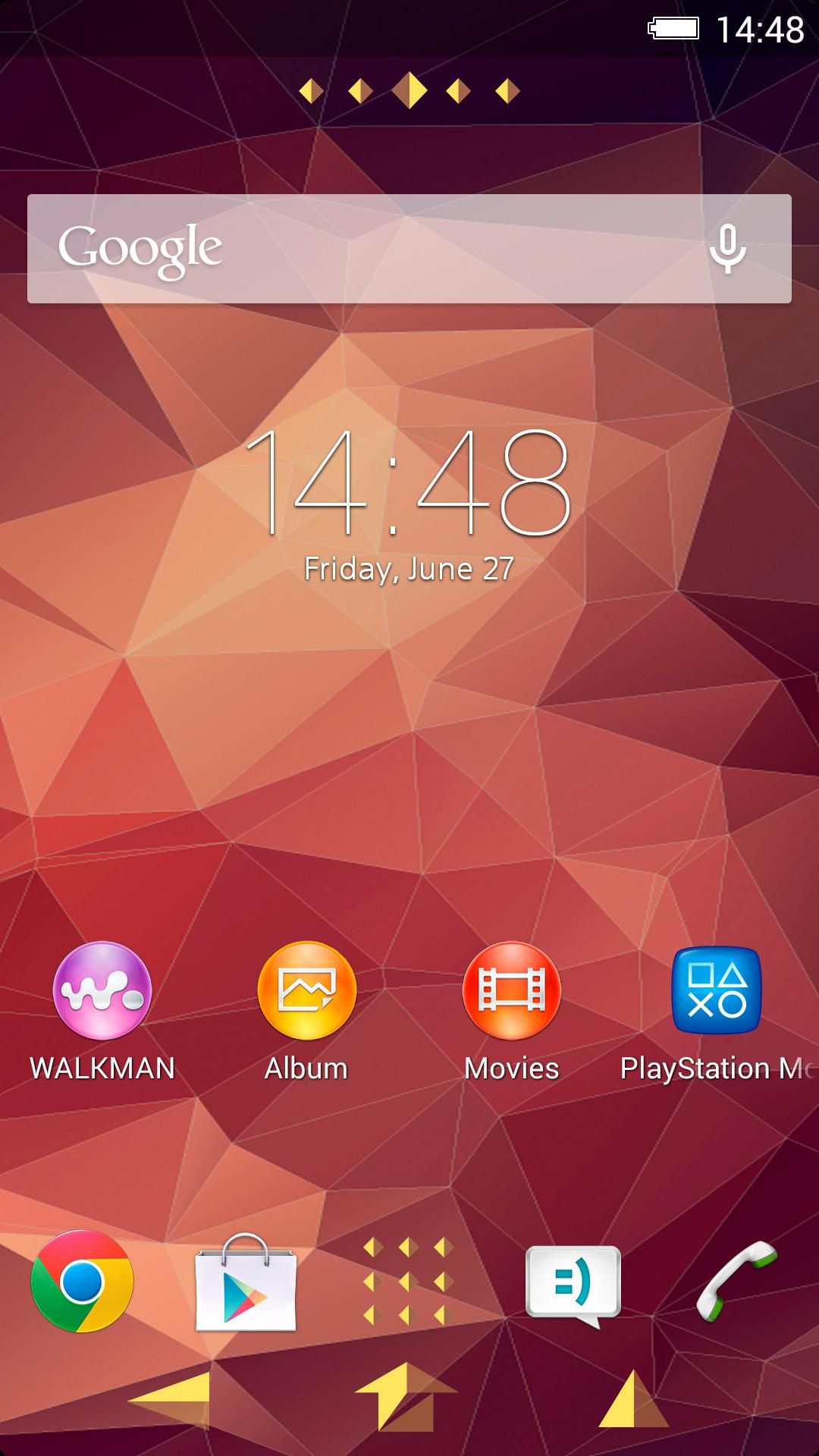 Android application XPERIA™ Polygon Theme screenshort