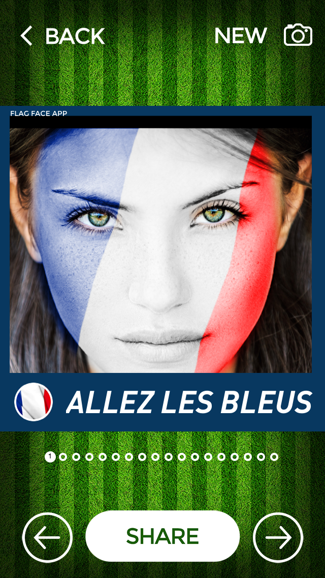 Android application FlagFace - paint your Face screenshort