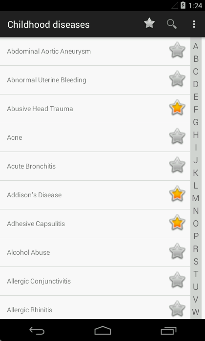 Android application Pediatric Disease & Treatment screenshort