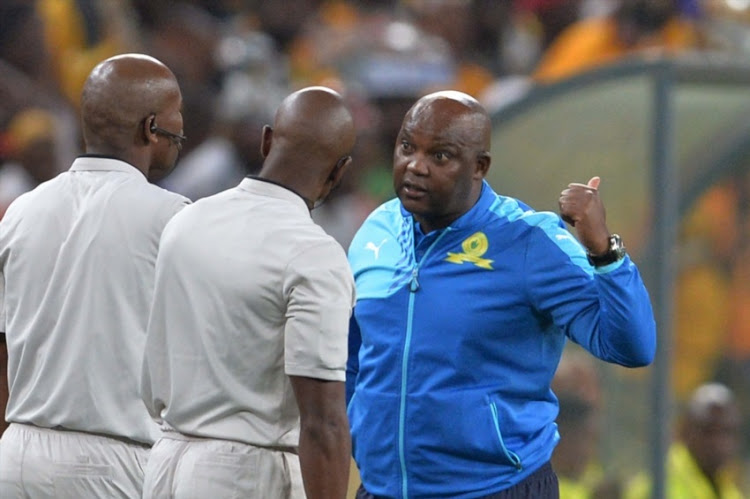 Pitso Mosimane during the Absa Premiership match between Kaizer Chiefs and Mamelodi Sundowns at FNB Stadium on April 01, 2017 in Johannesburg, South Africa.