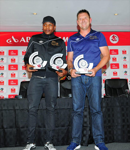 Lebogang Manyama was awarded the Player of the Month Awards for October/November & December by the PSL today!