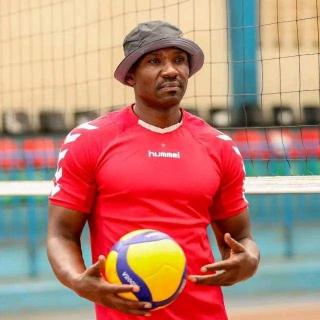 Kenya Prisons men's volleyball headcoach James Mokua at the African Club championships in Egypt