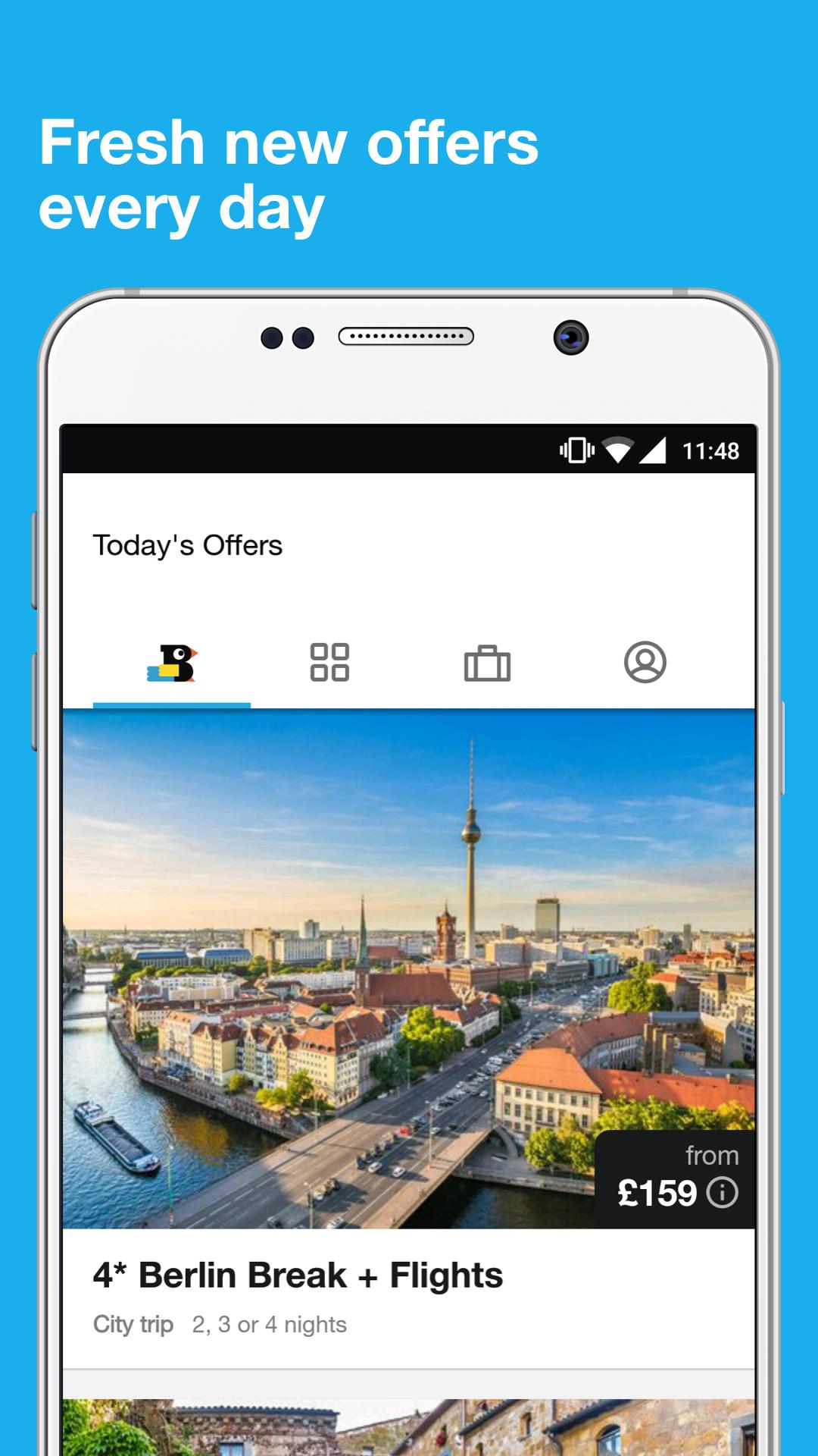 Android application TravelBird - Travel Deals screenshort