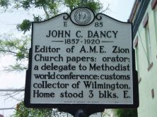 Editor of A.M.E. Zion Church papers; orator; a delegate to Methodist world conference; customs collector of Wilmington. Home stood 3 blks. E.Plaque via North Carolina Highway Historical Marker...