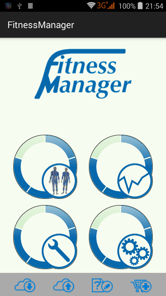 Android application Fitness Manager screenshort