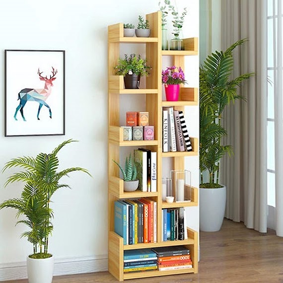 Kệ tủ giá sách bằng gỗ hình cây, dùng để đựng sách vở và trang trí phòng. Hàng lắp ráp thông minh, đa năng, dễ dàng vận chuyển.
