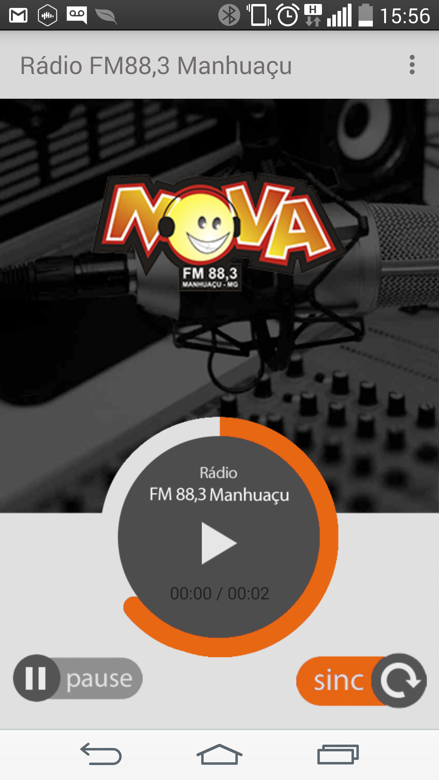 Android application Rádio Nova FM 88,3 Manhuaçu screenshort