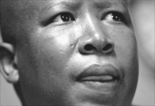 LAYING DOWN THE LAW: Youth league leader Julius Malema.Pic.Elizabeth Sejake. 24/02/2009. © Sowetan. Julius Malema adressing the media on the outcome of ANC YL NEC lekgotla.Pic Elizabeth Sejake 24/02/2009