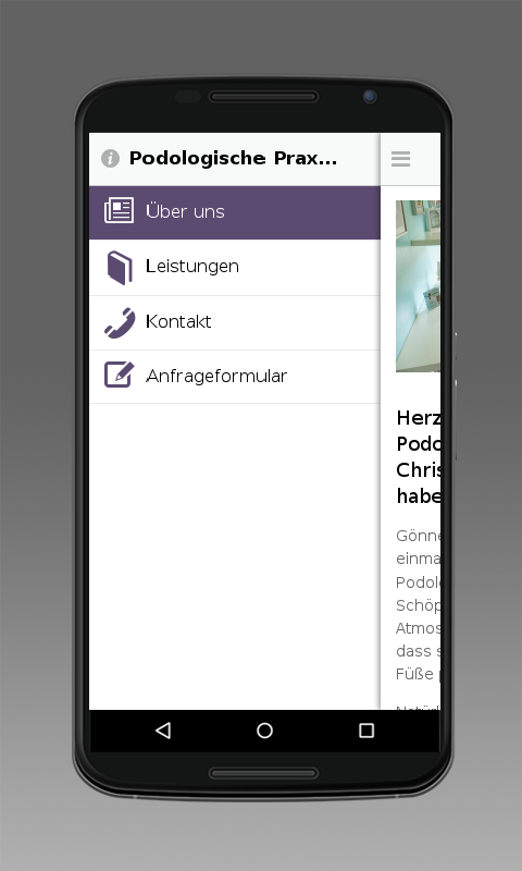 Android application Podologische Praxis Schöpe screenshort