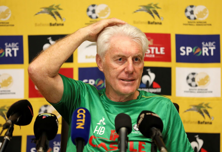 Bafana Bafana coach Hugo Broos during a press conference at FNB Stadium on March 20 2023.