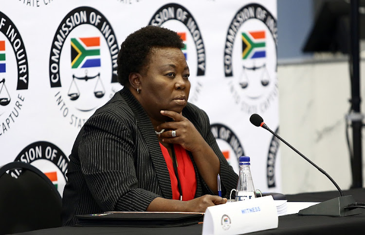 Acting Director General of GCIS, Phumla Williams giving testimony at the State Capture Commission of Inquiry at Parktown, Johannesburg, on Friday, August 31 2018.