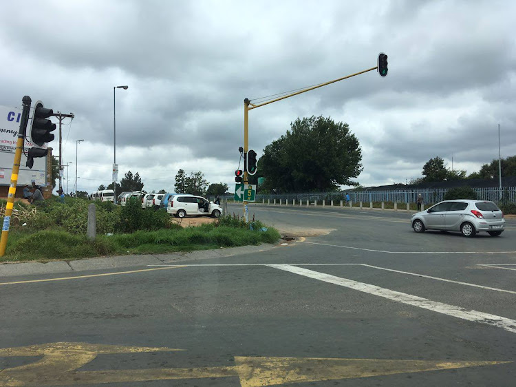 Protest action in Zandspruit informal settlement.