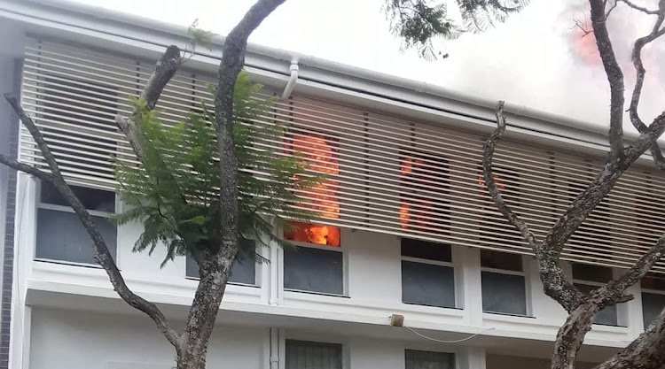 No one was in the building when the fire broke out at the University of Fort Hare.