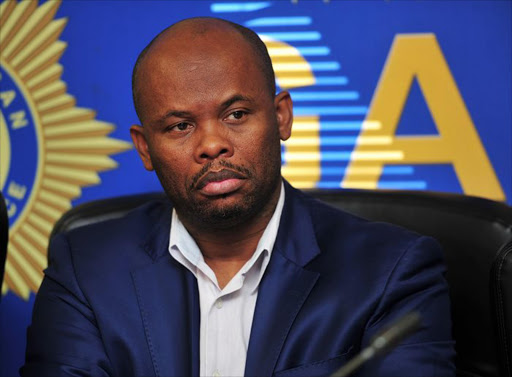 Head of Detectives Major General Shadrack Sibiya Head of Detectives Major General Shadrack Sibiya during the press briefing at the Police Provincial offices in Parktown.