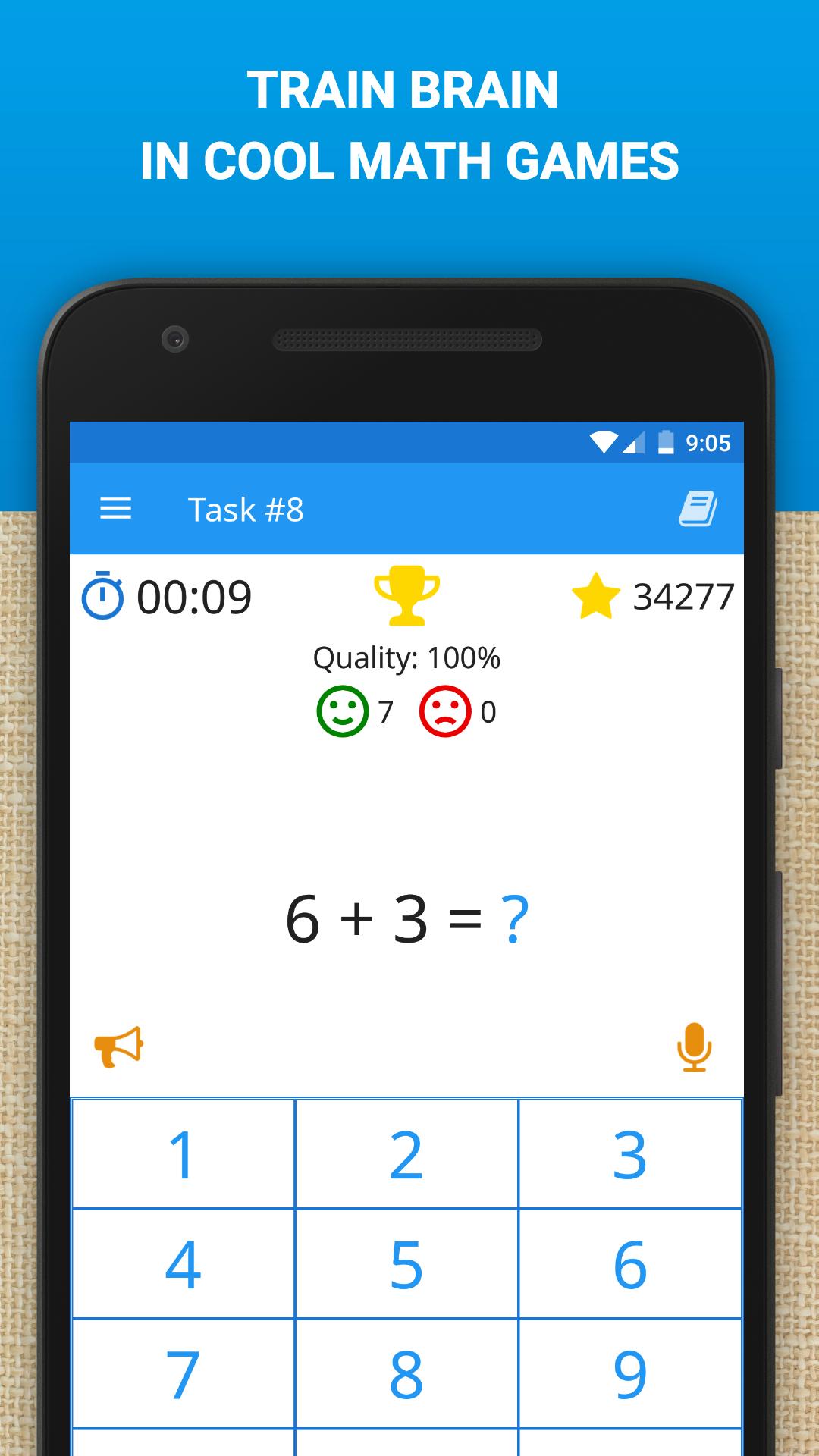 Android application Math games & mental arithmetic screenshort
