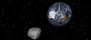 This NASA graphic obtained February 8, 2013 depicts the Earth flyby of asteroid 2012DA14.