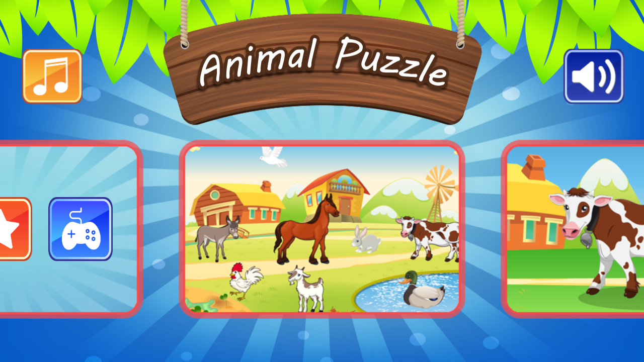 Android application Animal Puzzle screenshort