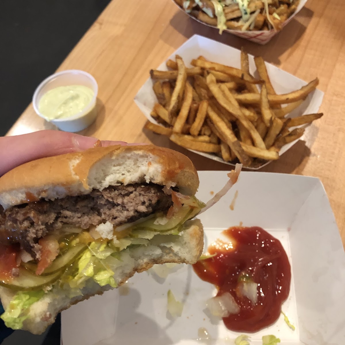 Burger with Udi’s GF bun, plain