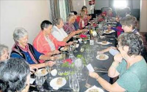 WORDSMITHS: Members of Grahamstown’s Third Thursday essay club celebrate 50 years of writing and reading non-fiction essays to each other over lunch, at the Butcherbird in Bedford last weekend Picture: SUPPLIED