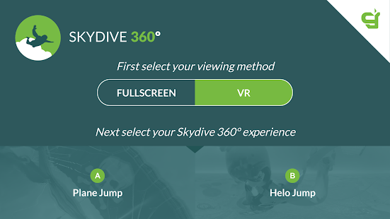 Virtual Reality 360º Skydive screenshot for Android