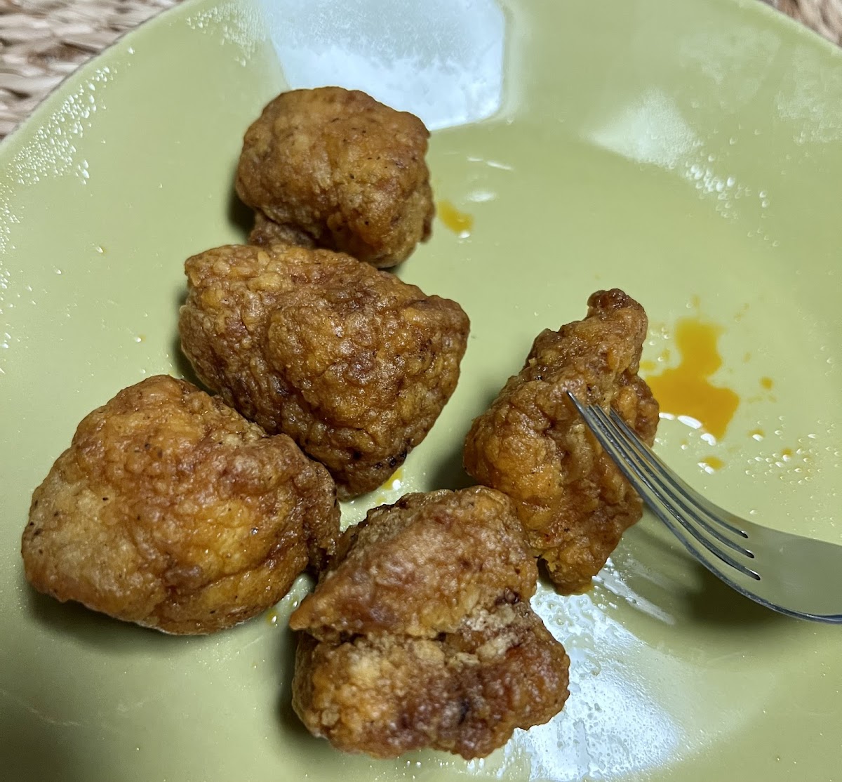 GF Popcorn Chicken tossed in Buffalo