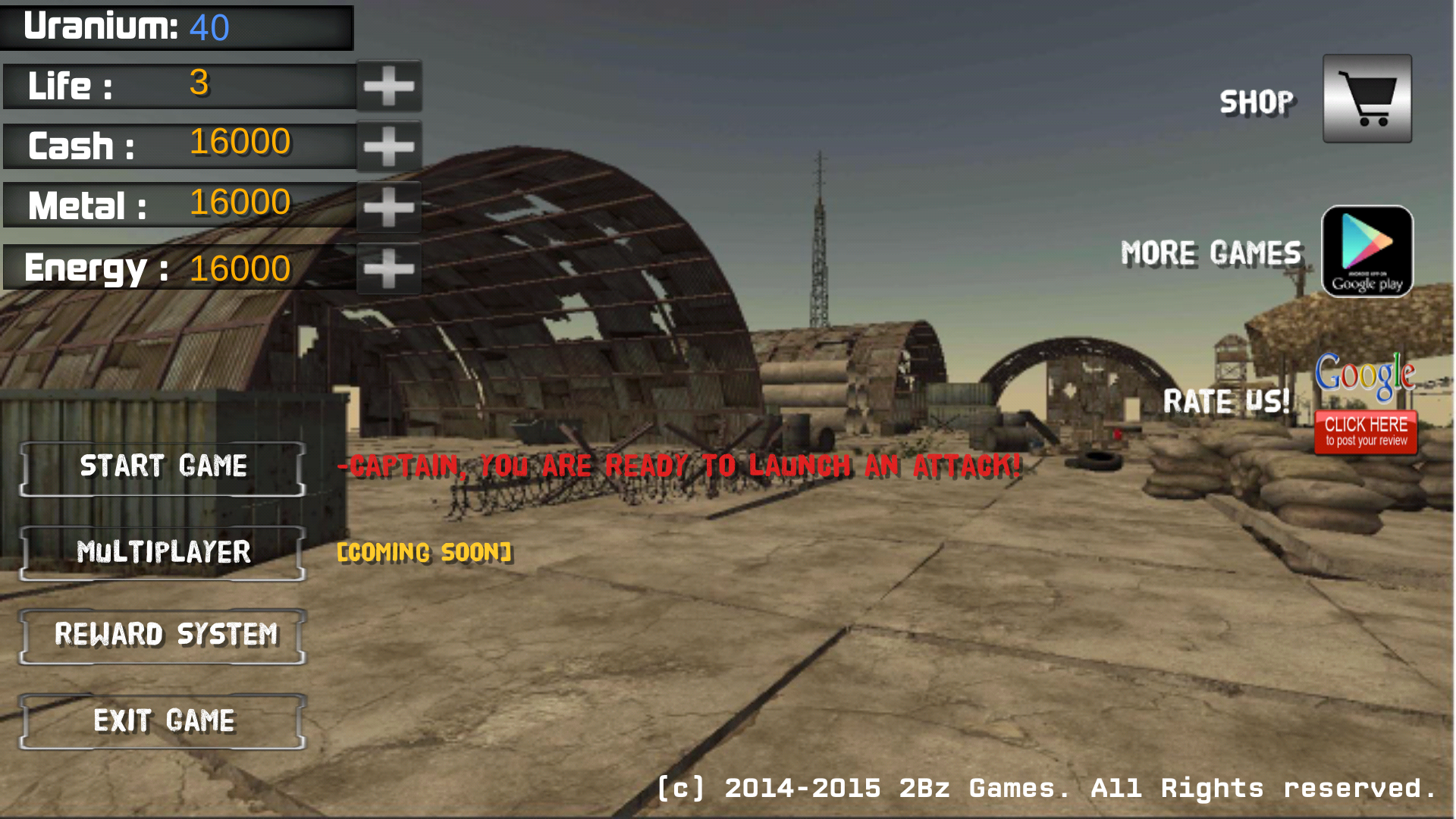 Android application Desert Storm 3 screenshort