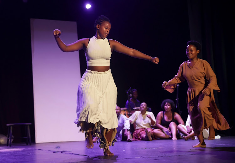 Dancers from KwaMashu School of Dance Theatre perform the “Human Exhibition” dance production at the Stable Theatre in Durban