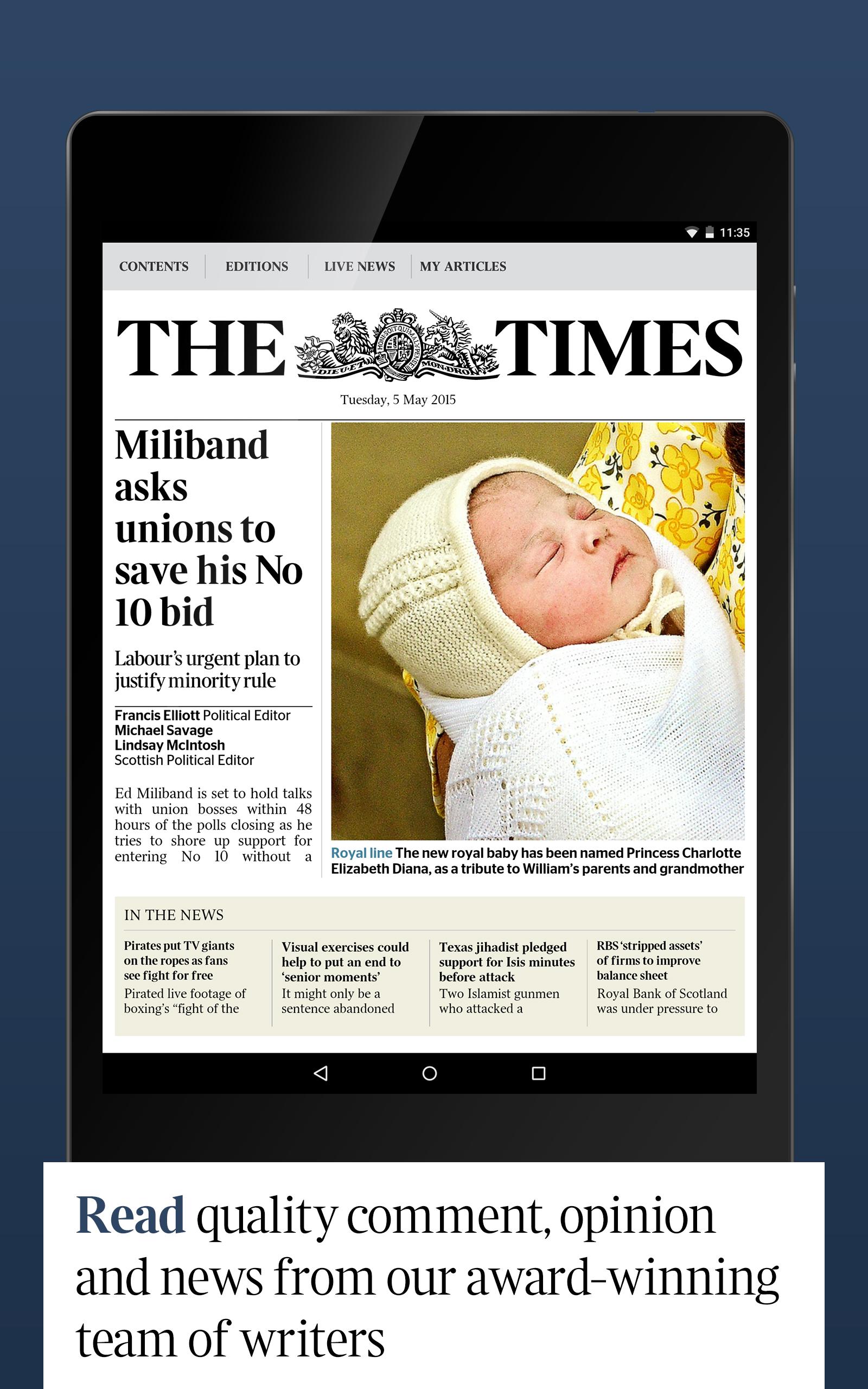 Android application The Times &amp; Sunday Times News screenshort